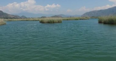 Turist teknelerle Dalyan nehir
