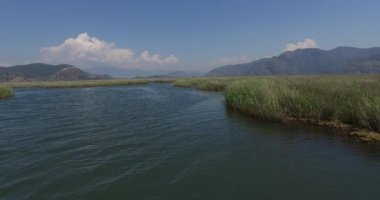 Turist teknelerle Dalyan nehir