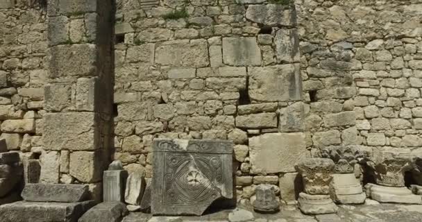 Στοιχεία της εκκλησίας architectureplace της ταφής του Αγίου Νικολάου στο Demre της Τουρκίας — Αρχείο Βίντεο