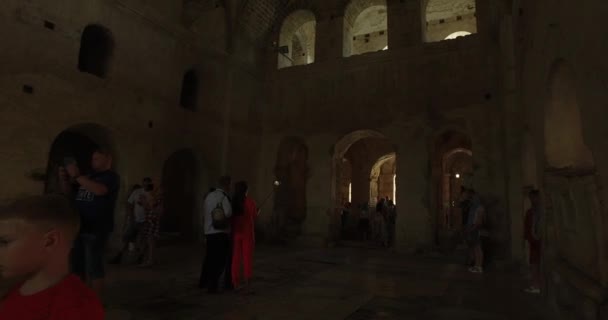 Елементи церкви architectureplace поховання Святого Миколая в Демре, Туреччина — стокове відео