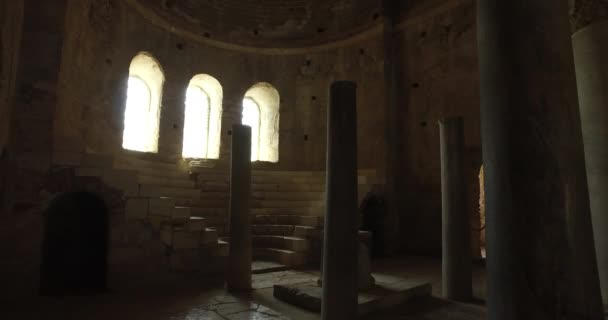 Mezar St. Nicholas Demre, Türkiye'de kilise architectureplace unsurları — Stok video