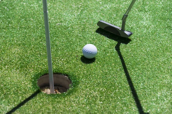 Ball stick on the golf course — Stock Photo, Image