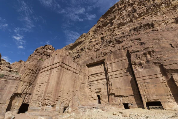 Αρχαία εγκαταλείφθηκε το ροκ πόλη της πέτρας στην Ιορδανία — Φωτογραφία Αρχείου