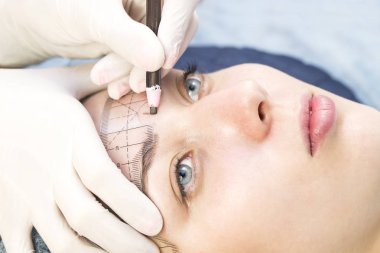 Microblading kaşlar iş akışı