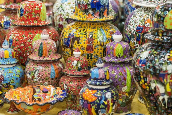 Cerâmica tradicional turca pintada — Fotografia de Stock