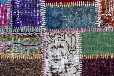 Eski bir parça halı doku