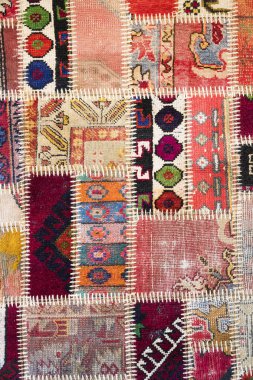 Eski bir parça halı doku