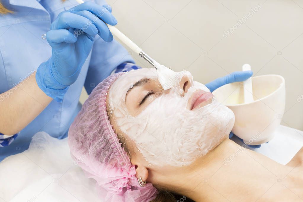 Process cosmetic mask of massage and facials