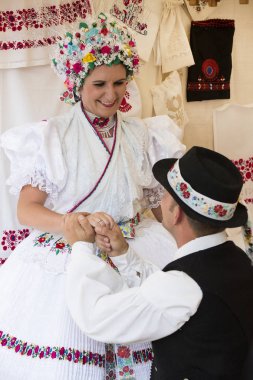 Geleneksel halk St. Istvan ve halk esnaf ile Macaristan hlet ilk adil. Budapeşte. Macaristan