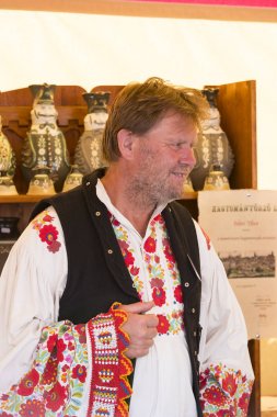 Geleneksel halk St. Istvan ve halk esnaf ile Macaristan hlet ilk adil. Budapeşte. Macaristan