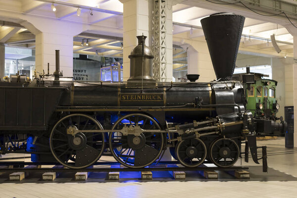 The technical museum in Vienna exhibits the production of energy industry machinery.