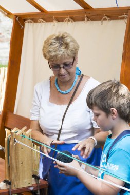 Geleneksel halk St. Istvan ve halk esnaf ile Macaristan hlet ilk adil. Budapeşte. Macaristan