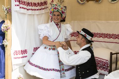 Geleneksel halk St. Istvan ve halk esnaf ile Macaristan hlet ilk adil. Budapeşte. Macaristan