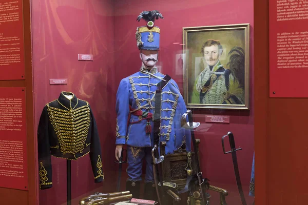 Tarihsel sergiler ve savaş konulu kompozisyonlar Macar ordusunun askeri Tarih Müzesi.