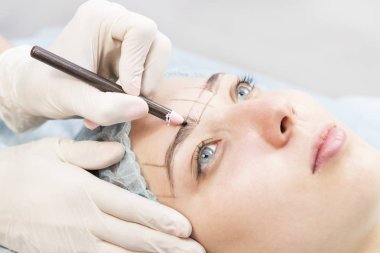Microblading kaşlar iş akışı
