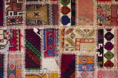 Eski bir parça halı doku