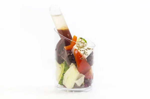 Mini desery i przekąski warzywne Kanapki mięsa — Zdjęcie stockowe