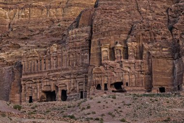 Eski rock city Petra Ürdün'de terk edilmiş.