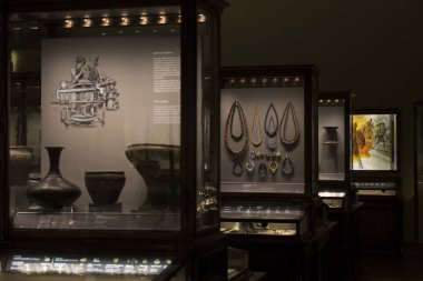  Sergiler ve sergi içinde Doğal Tarih Müzesi, Viyana. 