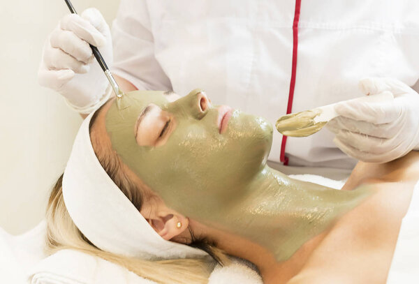 Massage and facial peels at the salon 