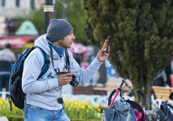 Turist fotoğraflandı ve yapmak bir İstanbul Şehir — Stok fotoğraf