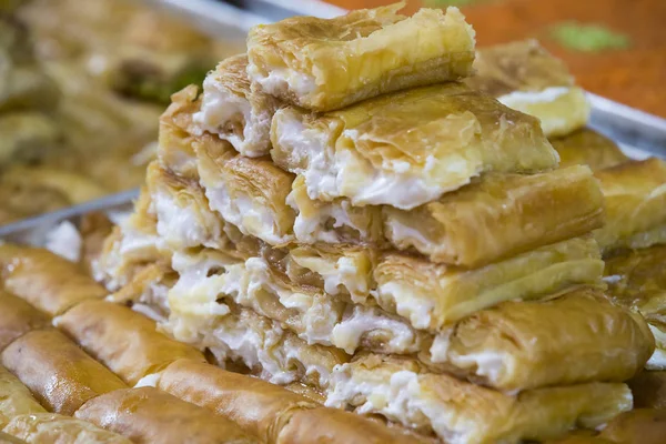 Oriental Sweets Baked Market Close Photo — Stock Photo, Image