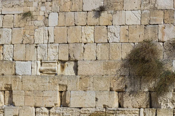 Bloques Piedra Del Muro Que Llora Jerusalén — Foto de Stock