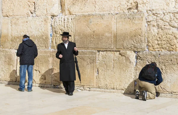 Jerusalem Israel Noviembre 2017 Los Peregrinos Rezan Pared Del Llanto — Foto de Stock