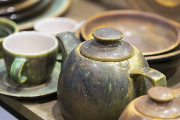 Kubki Ceramiki Picia Herbaty — Zdjęcie stockowe