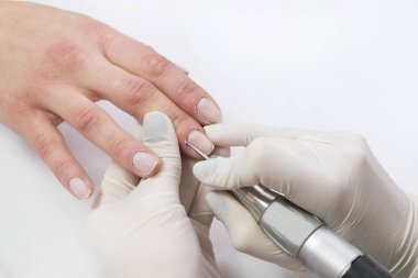 Kadın tırnaklar manikür Salonu, efendinin eser süreci