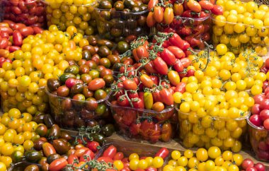 Arka plan Olgun Kiraz domates çeşitleri