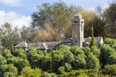 Latrun, İsrail - 23 Kasım 2017: minyatür mimari simge yapılar İsrail Açık Hava Müzesi.