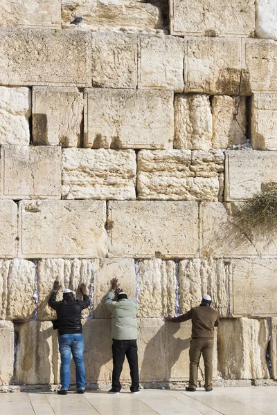 Jerusalem Israel Noviembre 2017 Los Peregrinos Rezan Pared Del Llanto — Foto de Stock