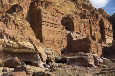 Antik kaya şehir Petra'dan Jordan turistik içinde terk edilmiş. 