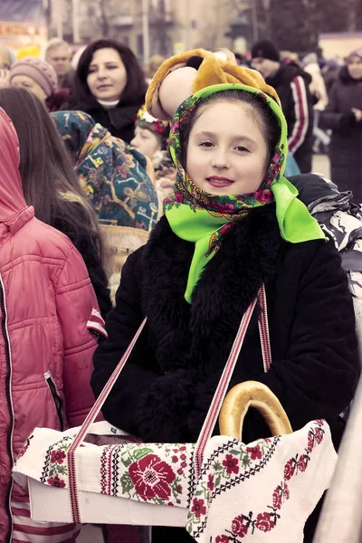 Харьков Украина Февраля 2017 Года Традиционное Праздничное Карнавальное Костюмированное Шоу — стоковое фото