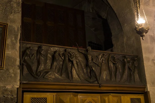 Elementos Decoração Interiores Templo Santo Sepulcro Jerusalém — Fotografia de Stock