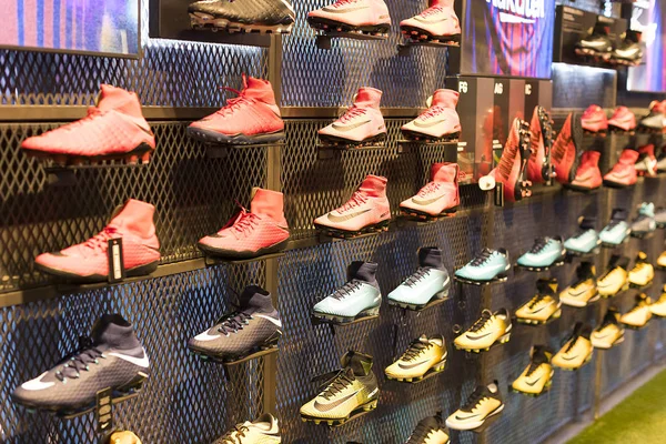 Барселона Іспанія Січня 2018 Офіційний Магазин Барселона Одягу Взуття Команда — стокове фото