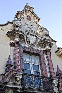 Barcelona, İspanya - 13 Ocak 2018: mimari karmaşık Poble Espanyol ülkenin geleneksel mimarisinin. Barselona'da düzenlenen bir uluslararası sergi için 1929 yılında oluşturulan.