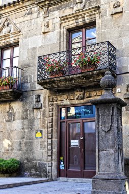 Barcelona, İspanya - 13 Ocak 2018: mimari karmaşık Poble Espanyol ülkenin geleneksel mimarisinin. Barselona'da düzenlenen bir uluslararası sergi için 1929 yılında oluşturulan.