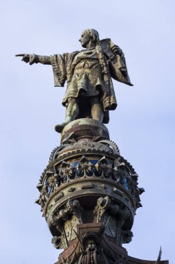 İspanya Barcelona'da Columbus Anıtı unsurları