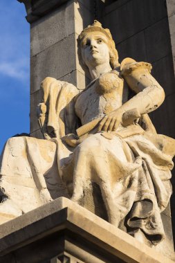 İspanya Barcelona'da Columbus Anıtı unsurları