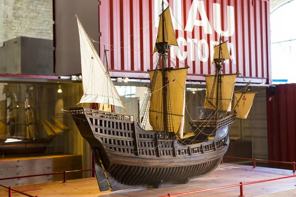 Βαρκελώνη Ισπανία Ιανουαρίου 2018 Εκθέσεις Στο Ναυτικό Μουσείο Βρίσκεται Στο — Φωτογραφία Αρχείου