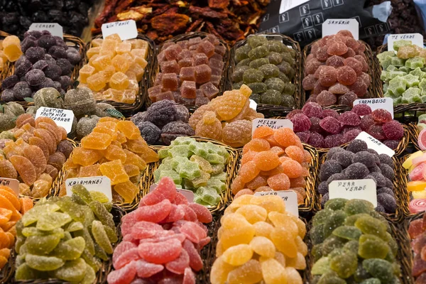 Barcelona Španělsko Ledna 2018 Starý Trh Potravinami Barcelona Boqueria Prodej — Stock fotografie