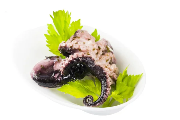 Kentang Mini Dengan Makanan Laut Dan Sayur Sayuran Dan Rempah — Stok Foto