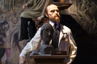 Barcelona, İspanya - 11 Ocak 2018: balmumu Müzesi rakamlar sokak Las Ramblas Barselona. 