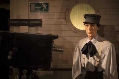 Barcelona, İspanya - 11 Ocak 2018: balmumu Müzesi rakamlar sokak Las Ramblas Barselona. 