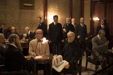 Barcelona, İspanya - 11 Ocak 2018: balmumu Müzesi rakamlar sokak Las Ramblas Barselona. 