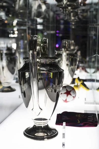 Барселона Іспанія Січня 2018 Музей Трофеї Чашки Нагороди Команда Барселона — стокове фото