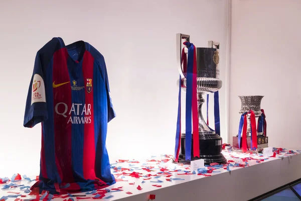 Barcelona Espanha Janeiro 2018 Museu Dos Troféus Das Taças Prêmios — Fotografia de Stock