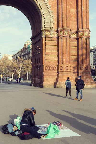 Barcelona Spanien Januar 2018 Der Arc Triomphe Erbaut Vom Architekten — Stockfoto